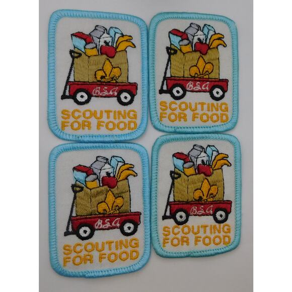 BSA Scouting For Food Patch Red Wagon Bag of Groceries Volunteer  Drive 2001 New - Picture 3 of 3